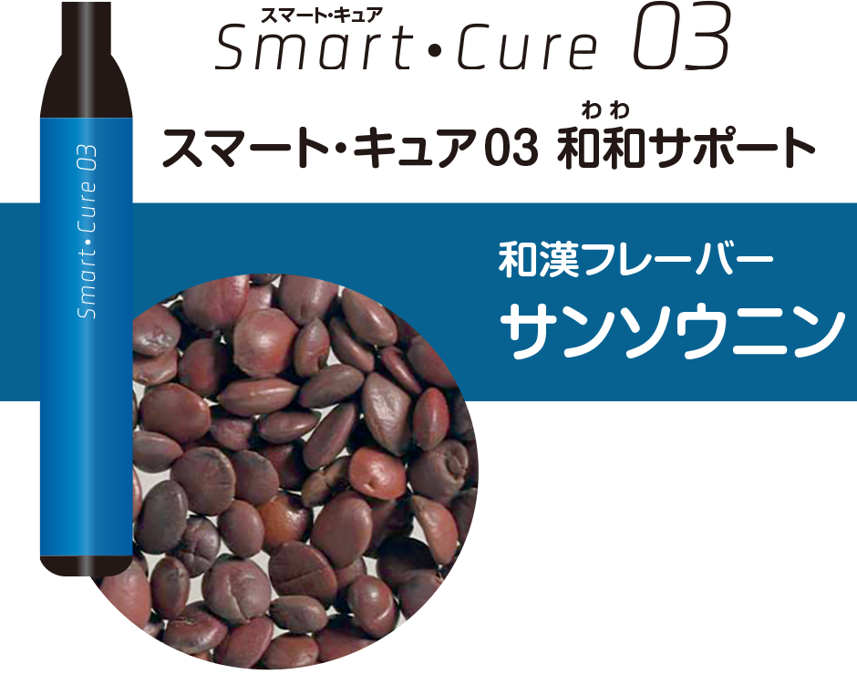 和漢フレーバー「サンソウニン」と商品イメージ